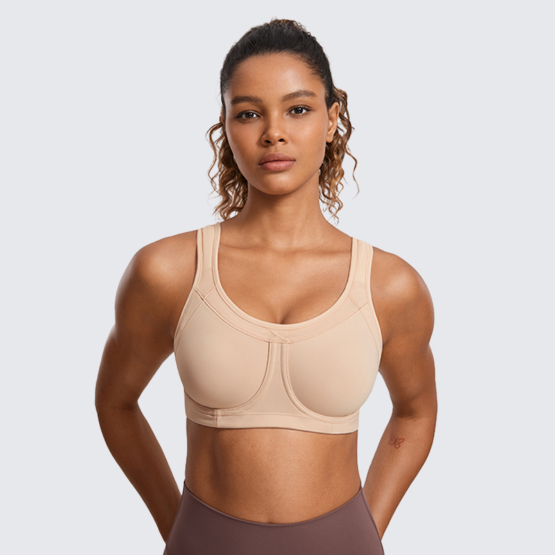 Full Coverage Bra - Women's High Impact Removable Pads Sports
