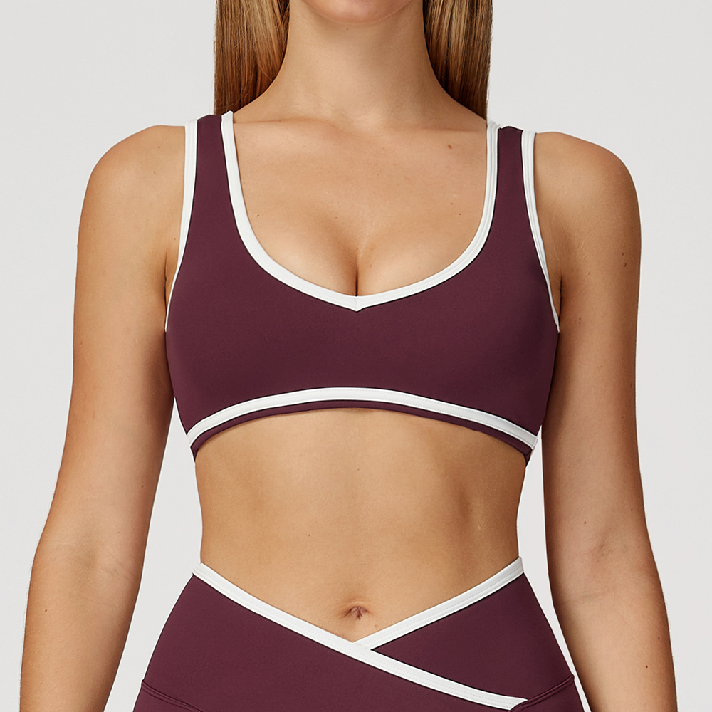V-Neck Sports Bra Women Top Pu - đánh giá và giá Minimizer Bra Women