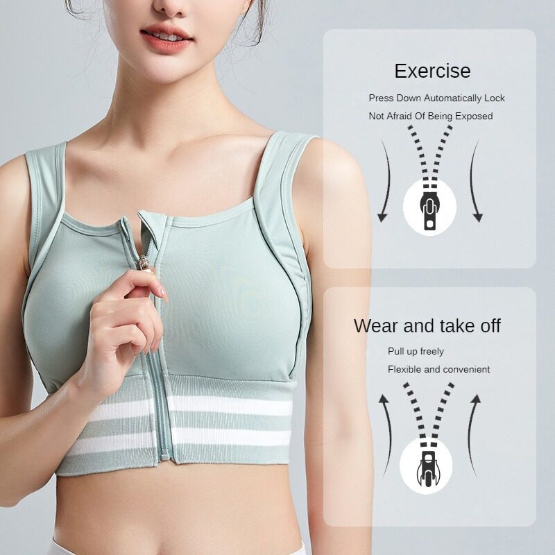 Sports Bras Zip Front For Wome - đánh giá và giá Full Coverage Bra
