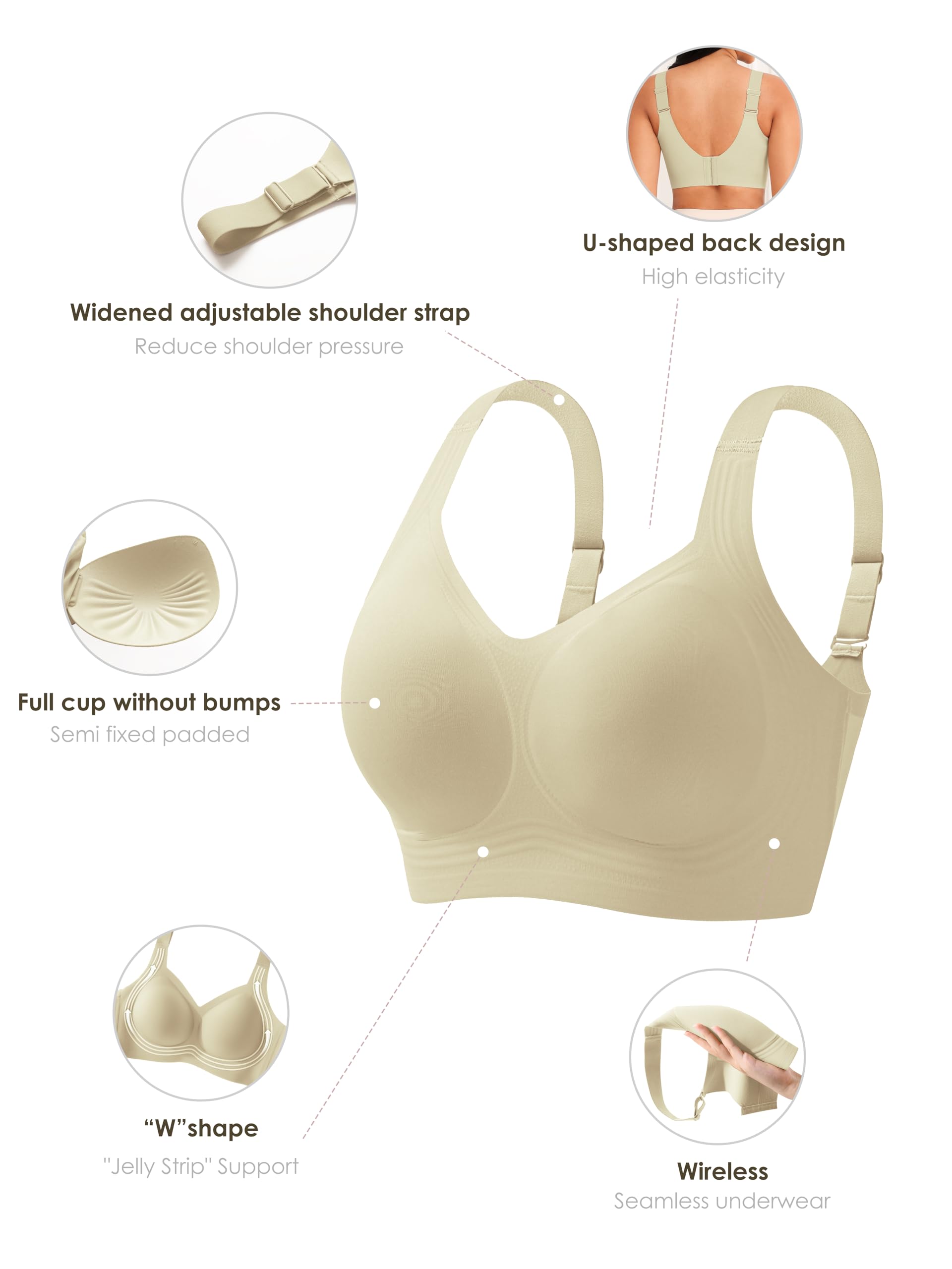 Women Wirefree Bras for Women  - đánh giá và giá Underwire Bra Padded