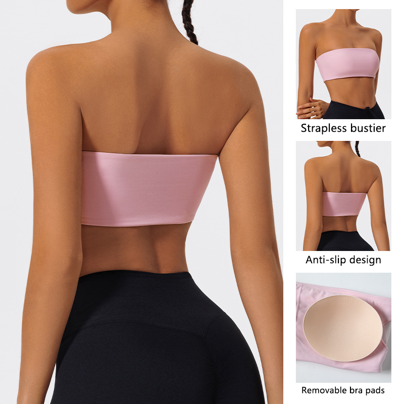Strapless Sports Bra Gym Crop  - đánh giá và giá Sports Bra Racerback