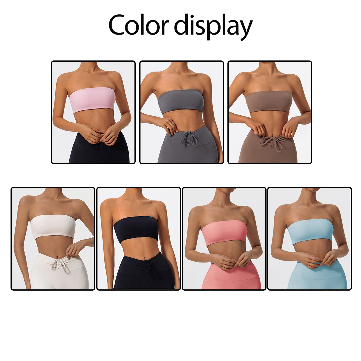 Strapless Sports Bra Gym Crop  - đánh giá và giá Sports Bra Racerback