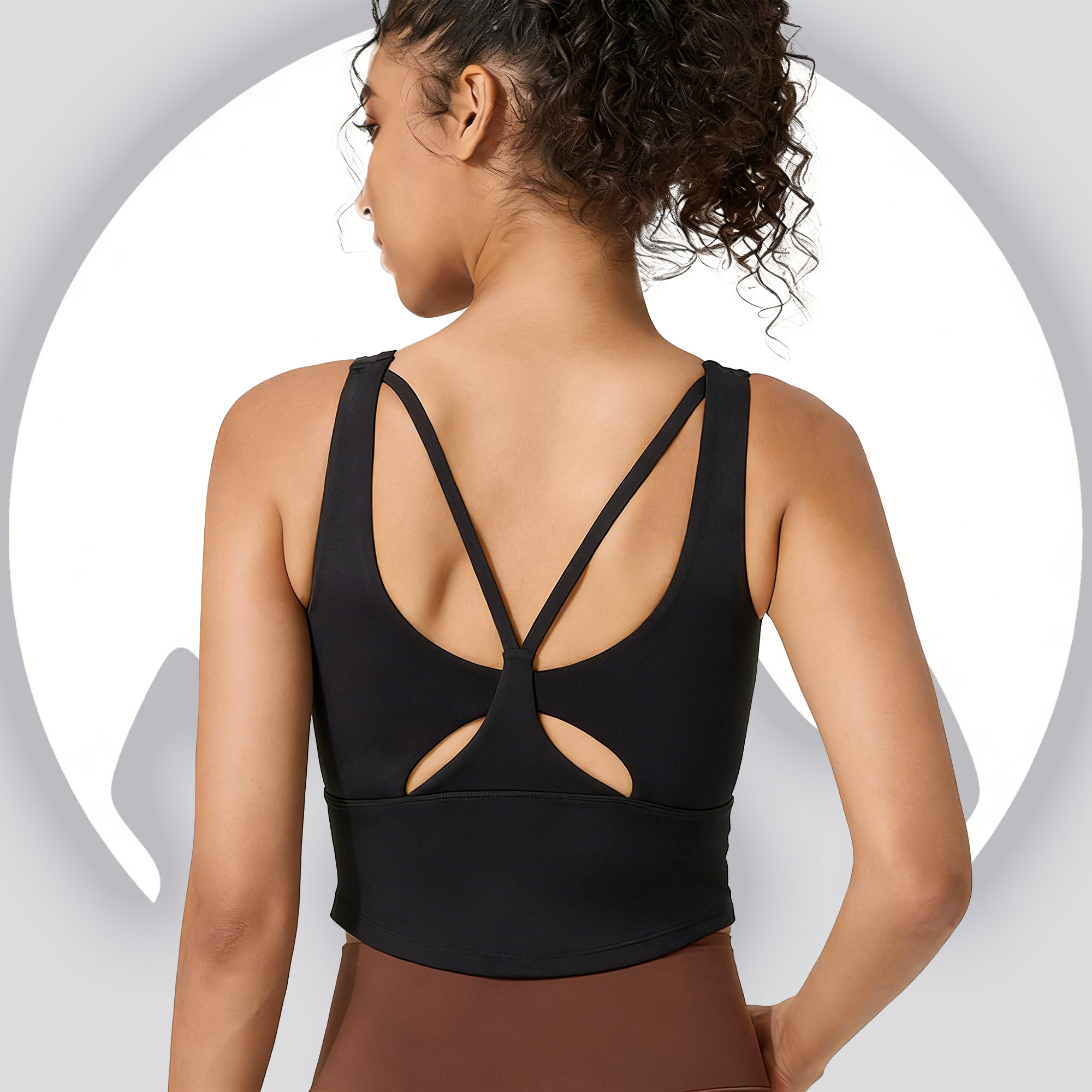Women's Fixed Cup Yoga Sports  - đánh giá và giá Sports Bra Racerback