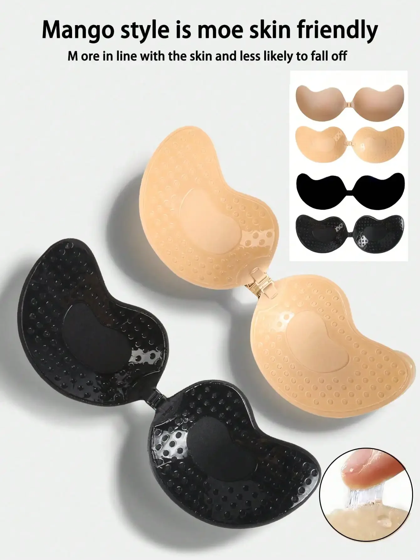 4pcs/Set (2 Black + 2 Nude) St - đánh giá và giá Strapless Bra Adhesive
