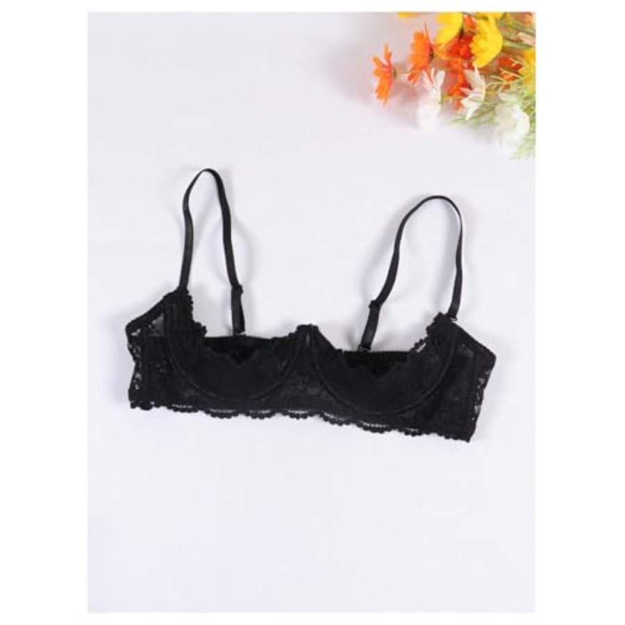 OYOANGLE Women's 1/4 Cup Lace  - đánh giá và giá Demi Bra Balconette