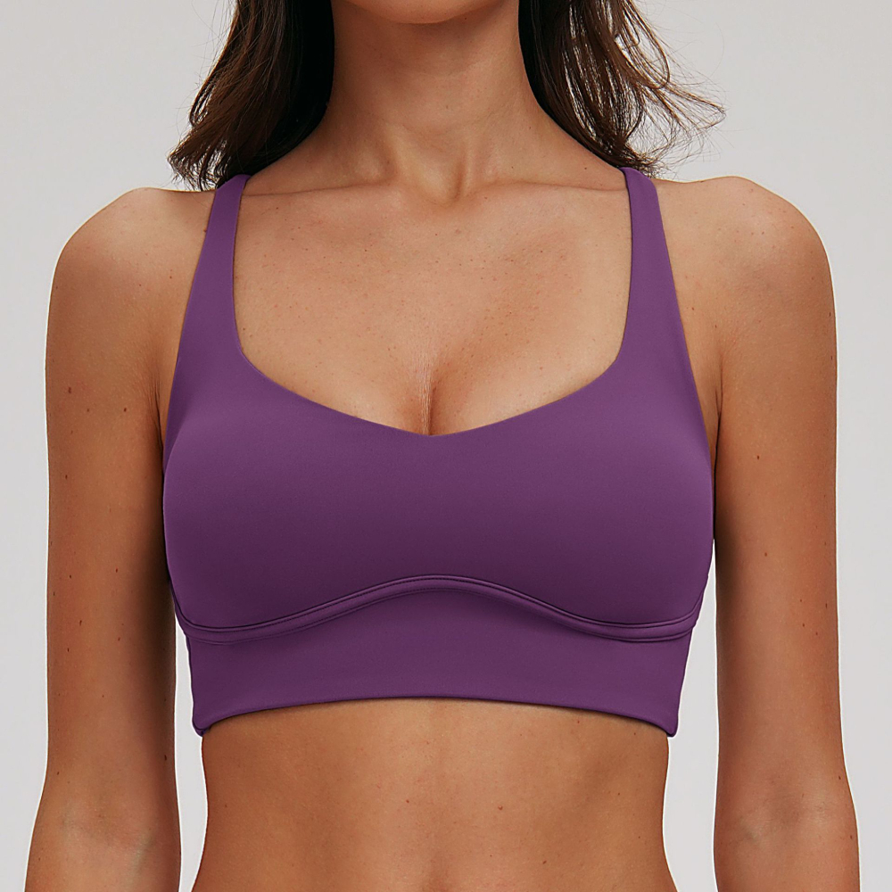 Sexy V-neck Sports Bra Yoga Un - đánh giá và giá Sports Bra Racerback