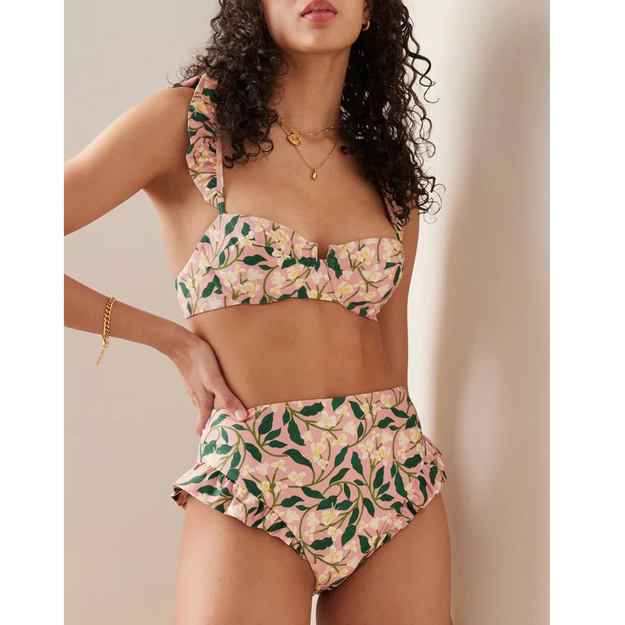 Floral Push-Up Padded Bra Ruff - đánh giá và giá Underwire Bra Padded